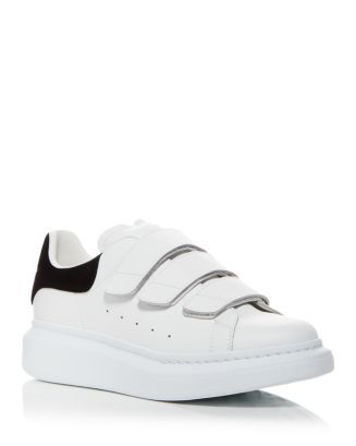 Oversized Triple Strap Sneaker in White/Black