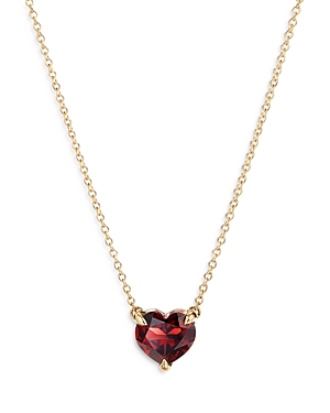 Photos - Pendant / Choker Necklace David Yurman 18K Yellow Gold Chatelaine Heart Pendant Necklace with Garnet 