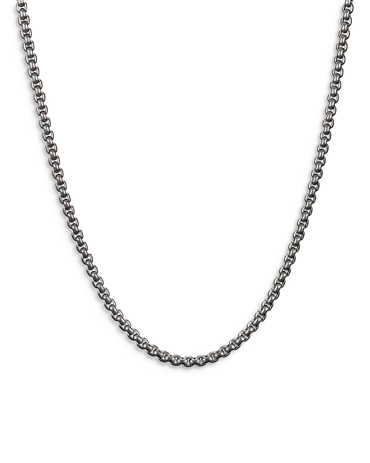 David Yurman Gray Titanium & Stainless Steel Small Box Chain Necklace,