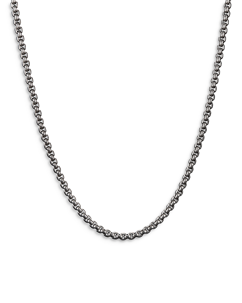 David Yurman Gray Titanium & Stainless Steel Small Box Chain Necklace, 18