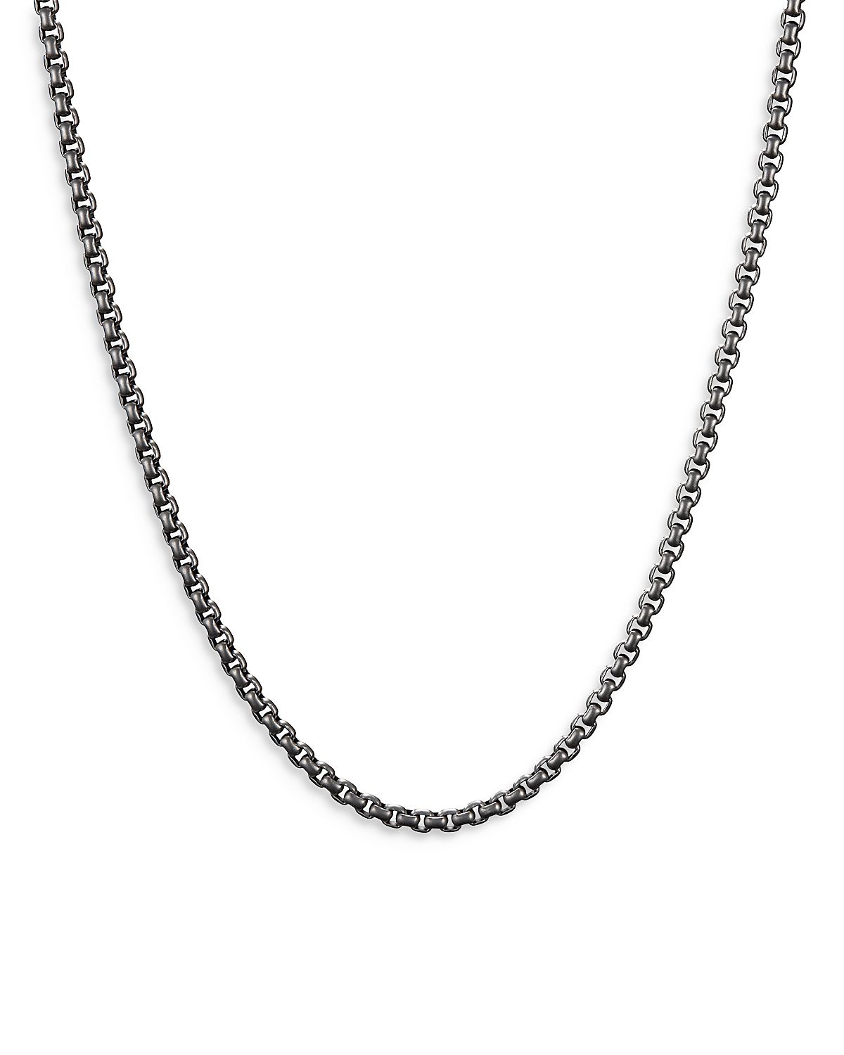 David Yurman Stainless Steel Small Box Chain Necklace,