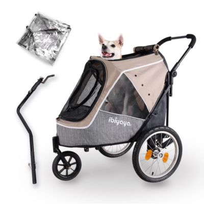 2-in-1 Happy Pet Dog Stroller and Bike Pet Trailer