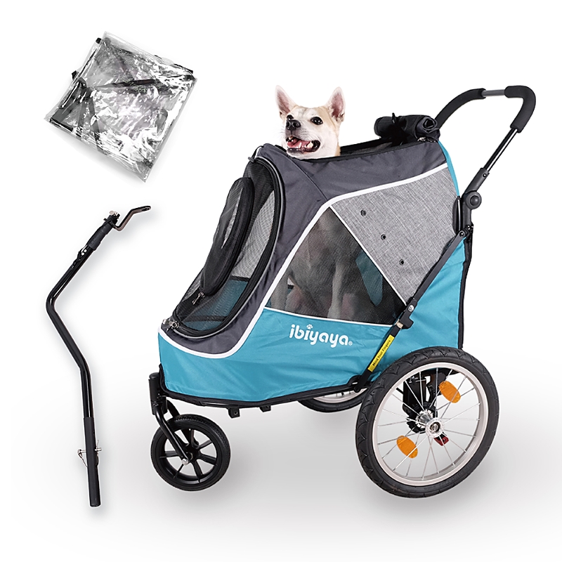 Ibiyaya 2-in-1 Happy Pet Dog Stroller and Bike Pet Trailer