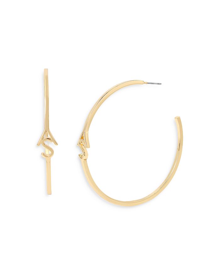 ALLSAINTS Logo Hoop Earrings Bloomingdale's