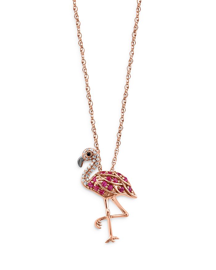 Flamingo diamond necklace on sale