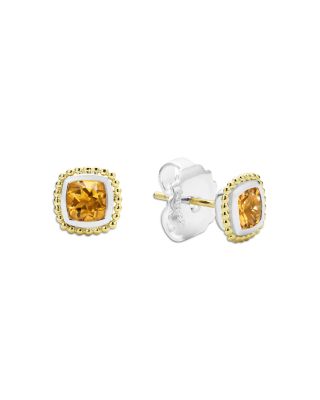 18K Yellow Gold & Sterling Silver Rittenhouse Citrine Stud Earrings