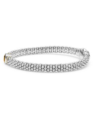 Sterling Silver & 18K Yellow Gold Rittenhouse Citrine Solitaire Link Bracelet