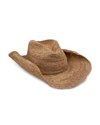 Hat Attack Crochet Raffia Cowboy Hat 