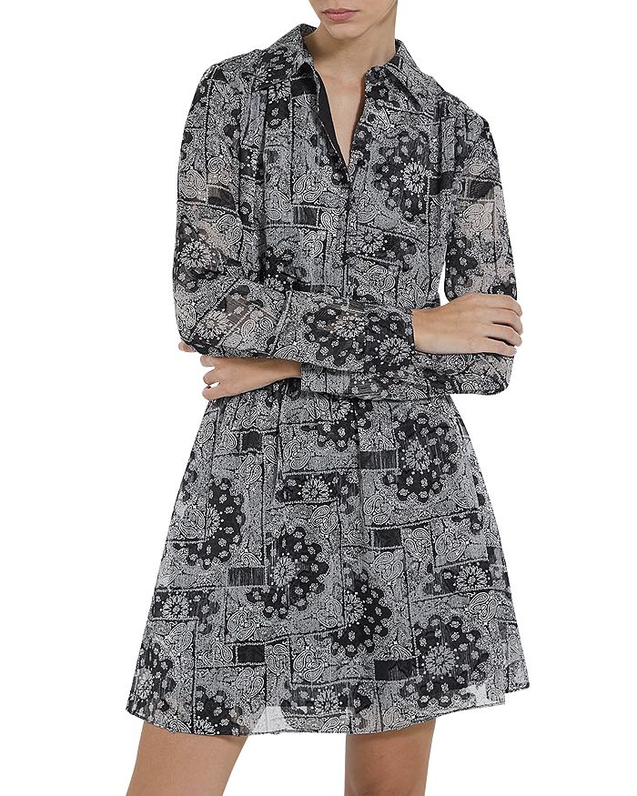 The Kooples Bandana Print Shirt Dress Bloomingdale's