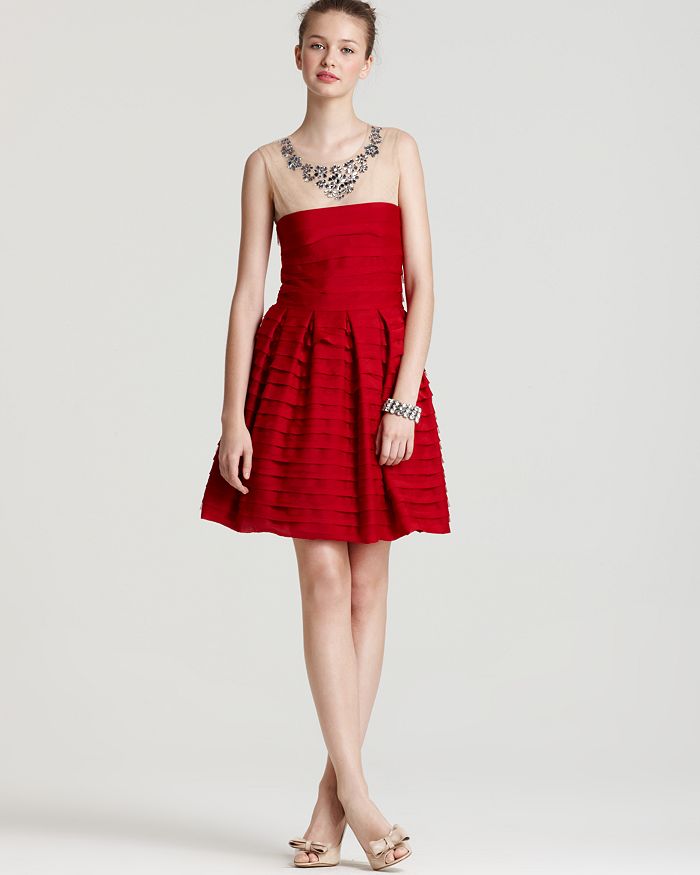 BCBGMAXAZRIA Marina Tiered A Line Skirt Dress Bloomingdale s