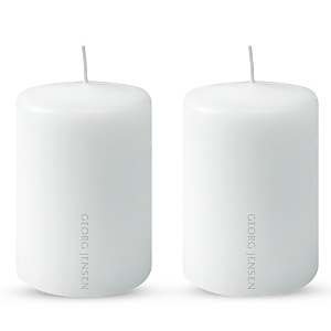 Georg Jensen Paraffin Candle, Set Of 2 In White
