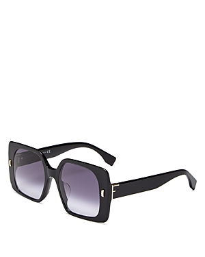 Fendi Women's Square Sunglasses, 53mm In Black/blue