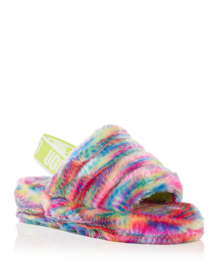 UGG Women s Fluff Yeah Pixelate Slingback Slippers Bloomingdale s
