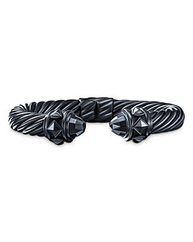 David Yurman - Blackened Sterling Silver Renaissance Cable Cuff Bangle Bracelet