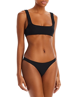Alexander Wang T Alexanderwang.t Square Neck Bikini Top In Black