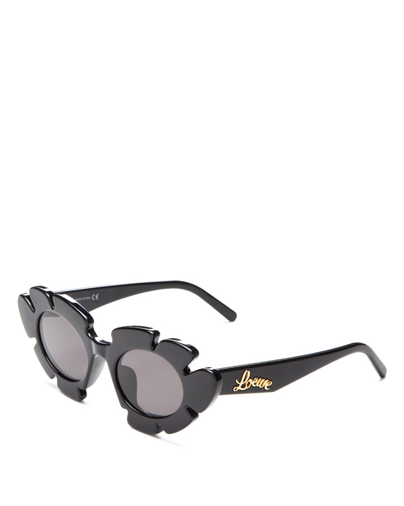 Loewe Paula's Ibiza Cat Eye Sunglasses, 47mm in Black/Gray Solid