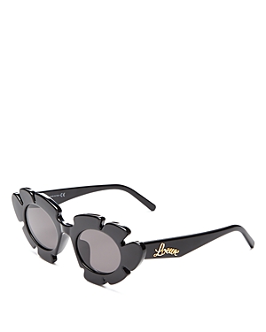 Loewe Paula's Ibiza Cat Eye Sunglasses, 47mm In Black/gray Solid