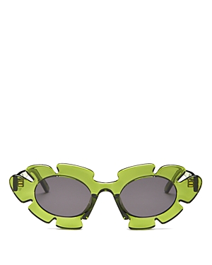 Loewe Paula's Ibiza Cat Eye Sunglasses, 47mm In Green/gray