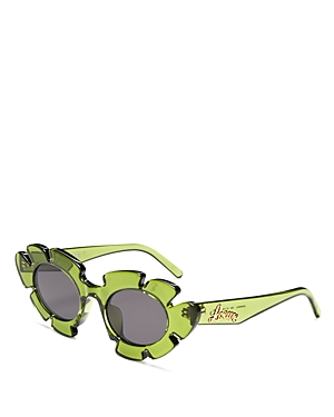 Loewe Paula's Ibiza Cat Eye Sunglasses, 47mm In Green/gray Solid