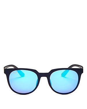 Maui Jim Wailua 49mm Small Polarizedplus2® Round Sunglasses In Black/blue