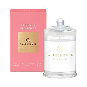 Shop Glasshouse Fragrances Forever Florence Candle 2.1 Oz. In Pink