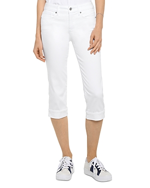 Shop Nydj Marilyn High Rise Crop Straight Jeans In Optic White
