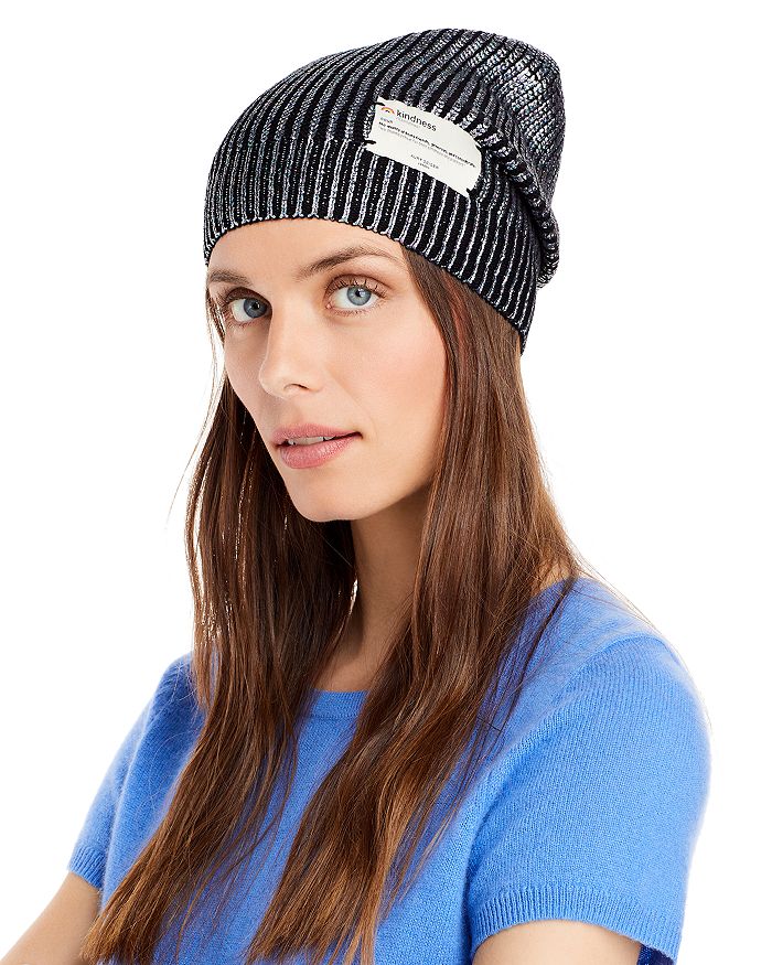 KURT GEIGER LONDON Be Kind Foil Beanie Bloomingdale's