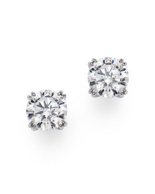Bloomingdale's Fine Collection Certified Round Diamond Stud Earrings in 14K White Gold featuring diamonds with the De Beers Code of Origin, 0.75 ct. t. w. - Exclusive