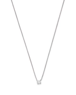 Bloomingdale's Fine Collection Certified Diamond Solitaire Pendant Necklace in 14K White Gold featuring diamonds with the De Beers Code of Origin, 0.20 ct. t. w. - Exclusive
