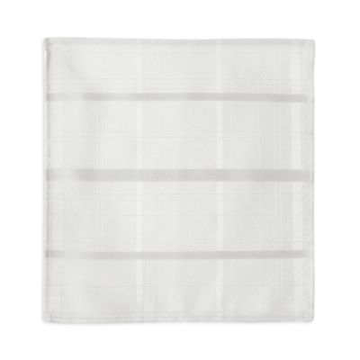 Elegance Plaid Damask Napkins, Set of 4