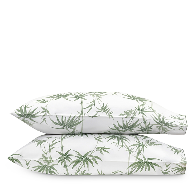 Matouk Dominique Standard Pillowcases, Pair In Palm