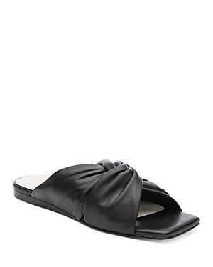 Sanctuary Flaningo Womens Flat Slip On Slide Sandals In Black