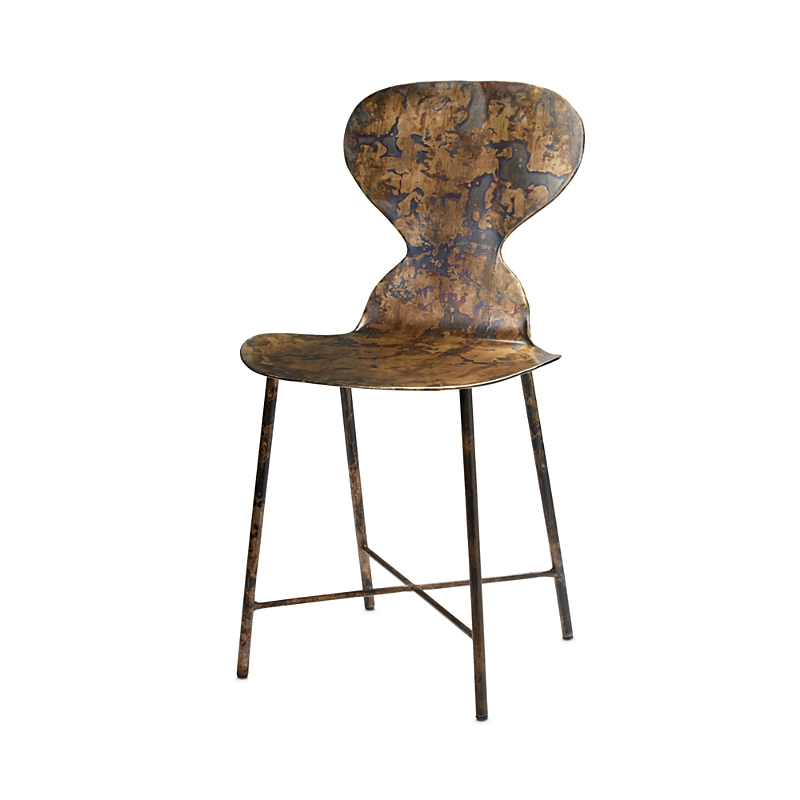 Jamie Young Mildred Acid Washed Metal Chair In Black