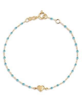 Gigi Clozeau Resin & 18K Yellow Gold Lucky Heart Pendant Bracelet