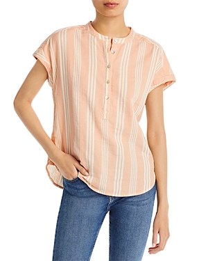 Faherty Desmond Gauze Top In Seipia