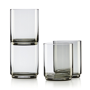 Lenox Tuscany Classics Stackables Tall Glasses, Set Of 4 In Smoke