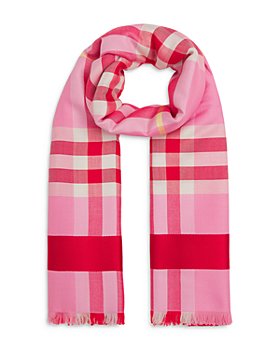 Burberry - Check Silk Wool Large Square Scarf 