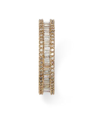 Diamond Round & Baguette Eternity Band in 14K Yellow Gold, 1.0 tcw 