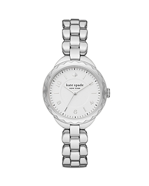 Shop Kate Spade New York Morningside Watch, 34mm In White/silver