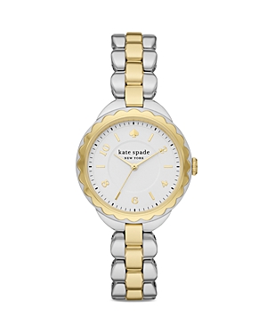 Shop Kate Spade New York Morningside Watch, 34mm In White/gold