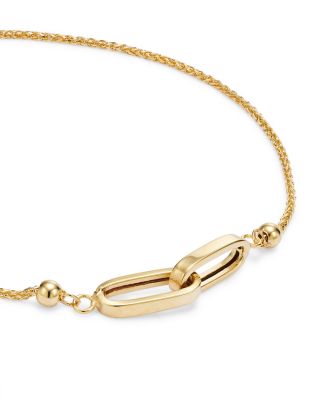 Double Link Bolo Bracelet in 14K Yellow Gold 