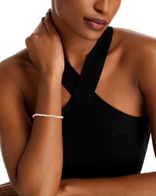 Cultured Freshwater Pearl Bracelet in 14K White Gold 