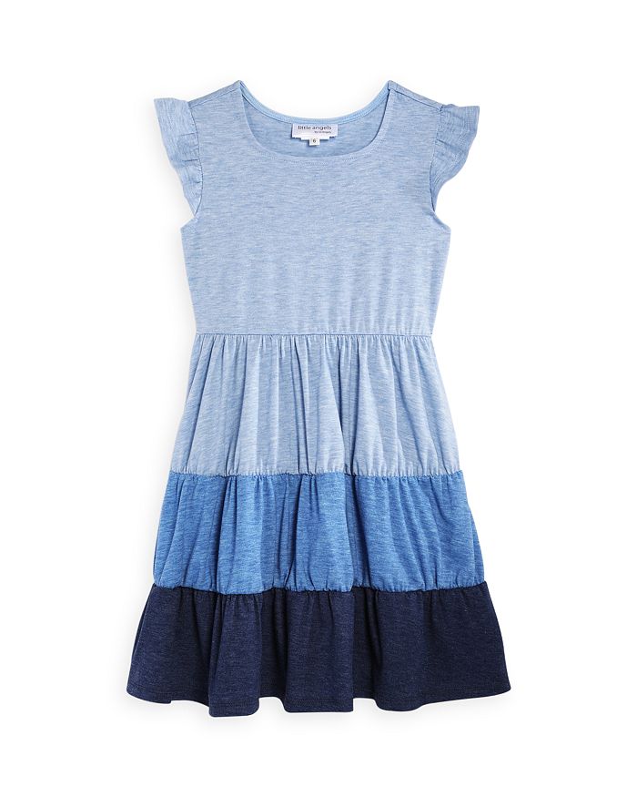 Big Kid Bloomingdales Girls Clothing Dresses Knitted Dresses Girls Tiered Heathered Knit Babydoll Dress 