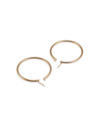 18K Yellow Gold Hoop Earrings