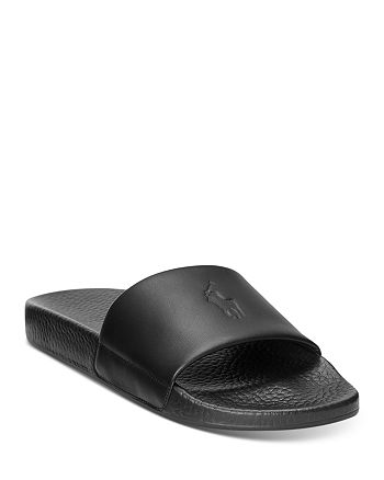 Ralph Lauren Men's Leather Slide Sandals | Bloomingdale's
