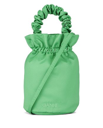 GANNI Occasion Ruched Top Handle Bag EF1PjEnvll