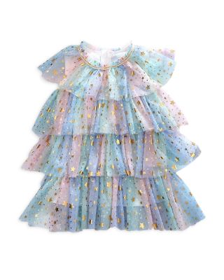 Lola + The Boys Girls' Pastel Stars Dress - Little Kid, Big Kid