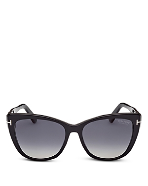 Tom Ford Nora 57mm Gradient Cat Eye Sunglasses In Black/gray
