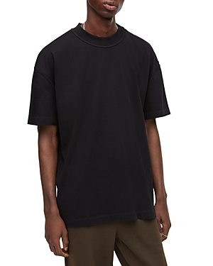 Shop Allsaints Isac Oversized Fit Short Sleeve Crew Tee In Jet Black