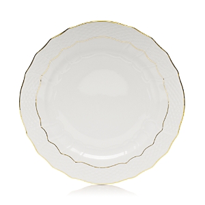Herend Golden Edge Service Plate In White/gold
